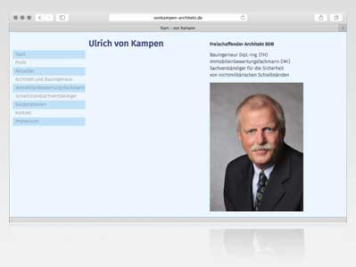 Website Ulrich von Kampen Website Ulrich von Kampen